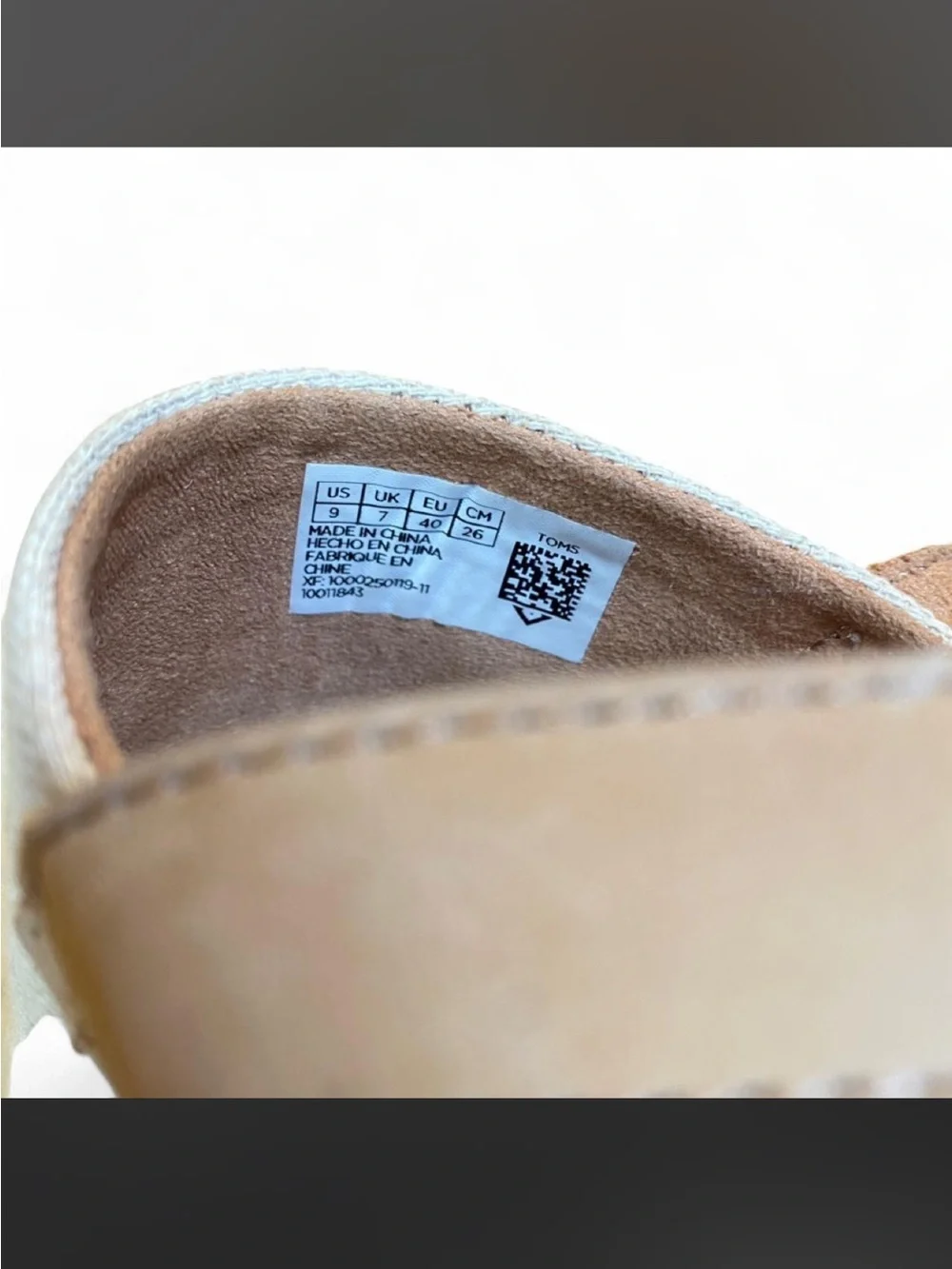 Toms Wedge Espadrille Heel Slingback Sandals Jute Wrapped Size 9